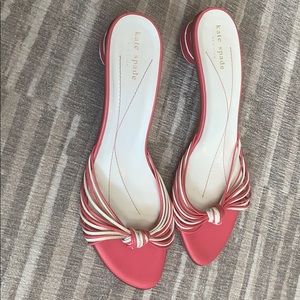 Kate spade mules pink and white